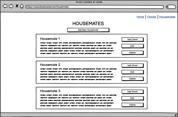 Wireframe of group screen